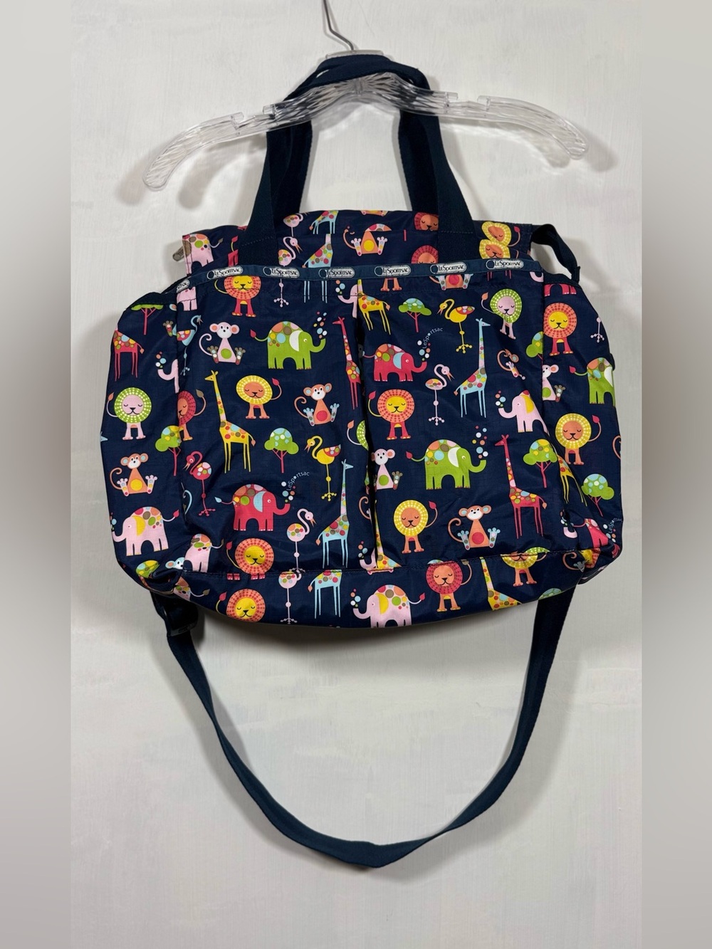 LeSportsac Navy Safari Print Baby/Tote Bag - Colorful Animal Print
